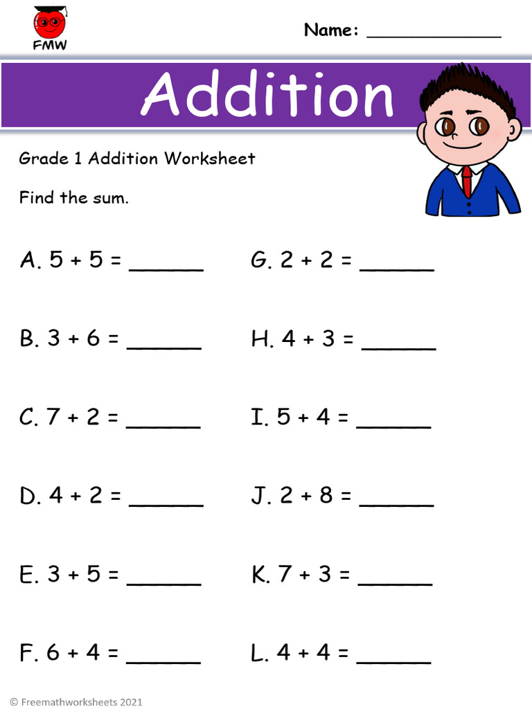 Math Addition Worksheet 2 | PDF