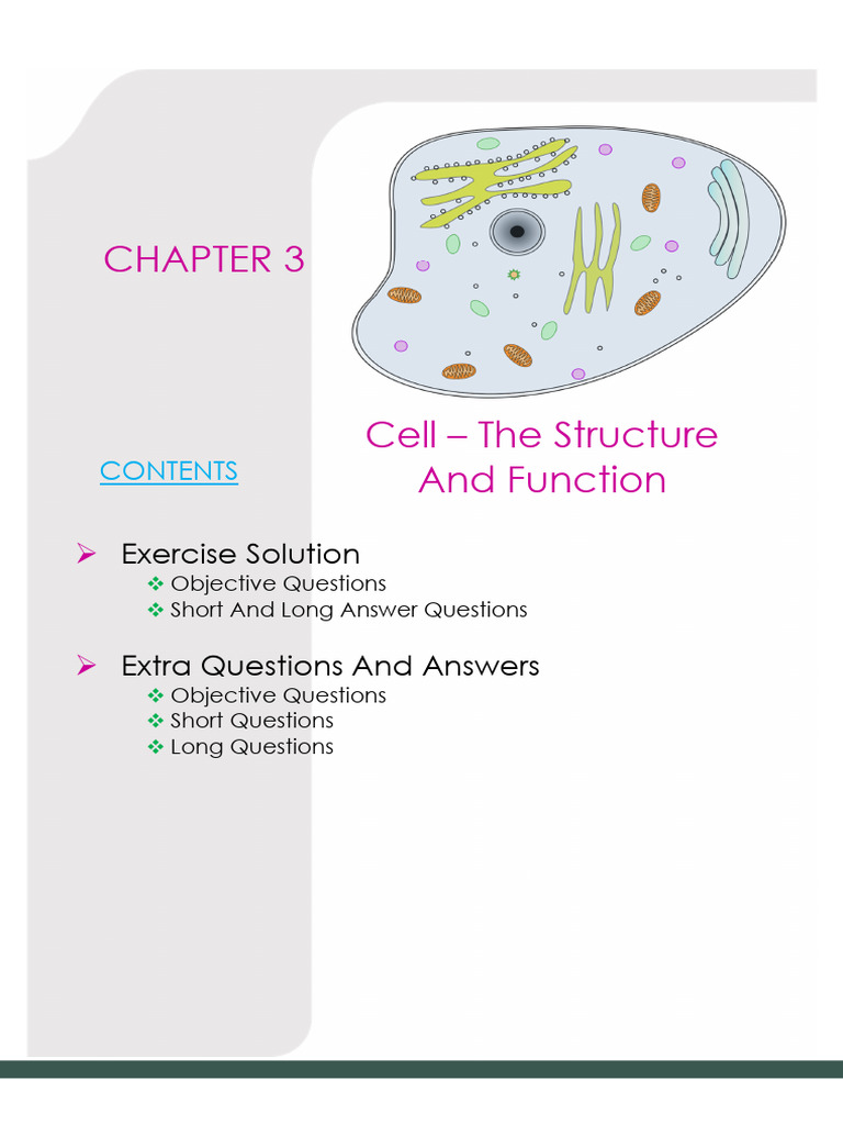 BIOLOGY Class 6 - Chapter 3 - Cell - The Structure and Function | PDF ...