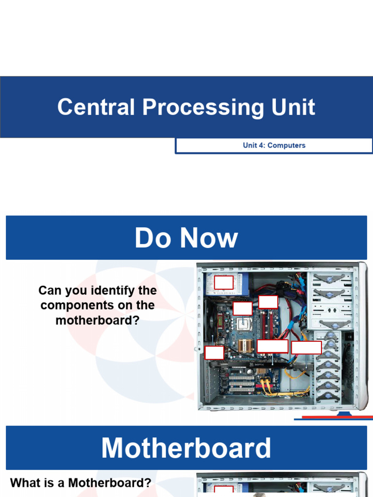 The CPU | PDF | Central Processing Unit | Cpu Cache