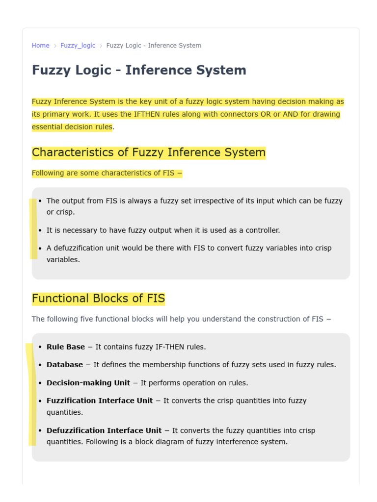 5. Fuzzy Logic - Inference System | PDF | Fuzzy Logic | Applied Mathematics