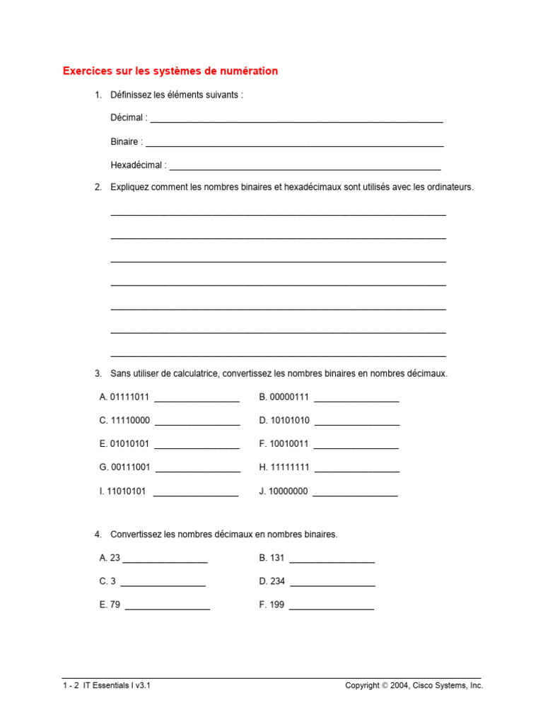 Number Systems Exercises(1.5.9) | PDF | Lexicologie | Code (information)
