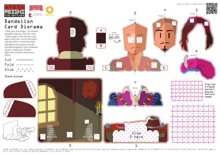 Reigns The Witcher Papercraft Dandelion | PDF