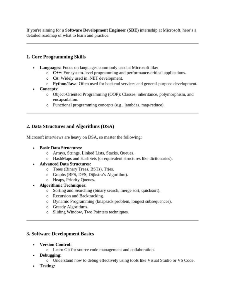 Internship at Microsoft | PDF | Computer Programming | Dynamic Programming