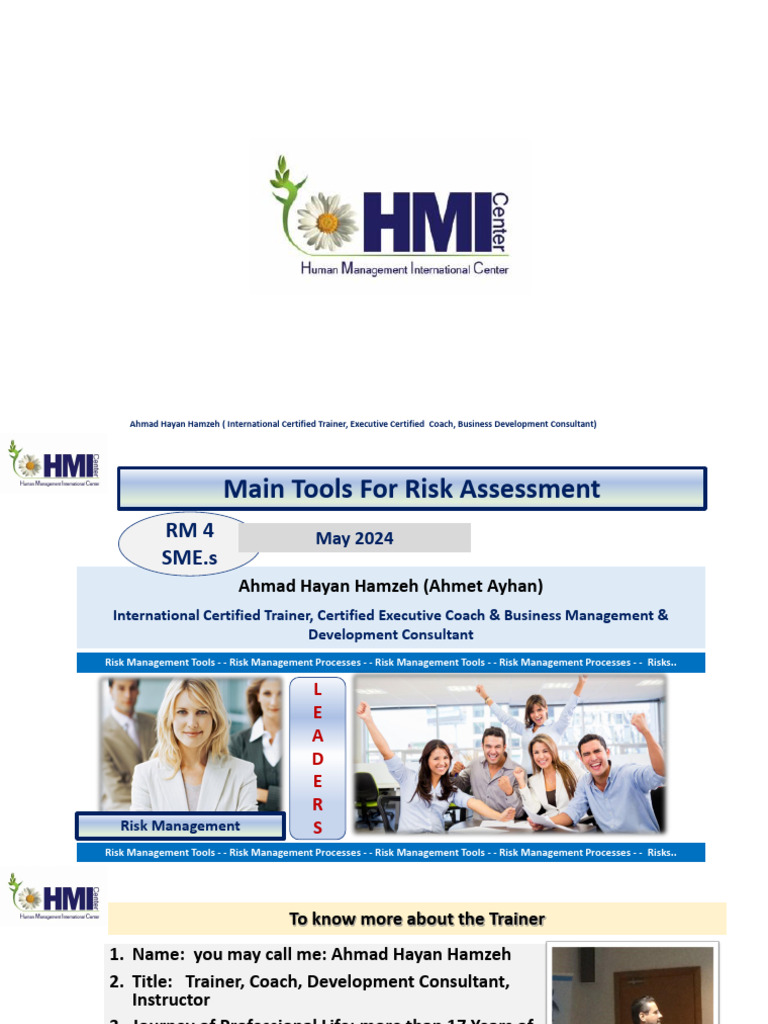 Main Tools for Risk Assessment - PDF a. Hayan Hamzeh | PDF | Risk ...
