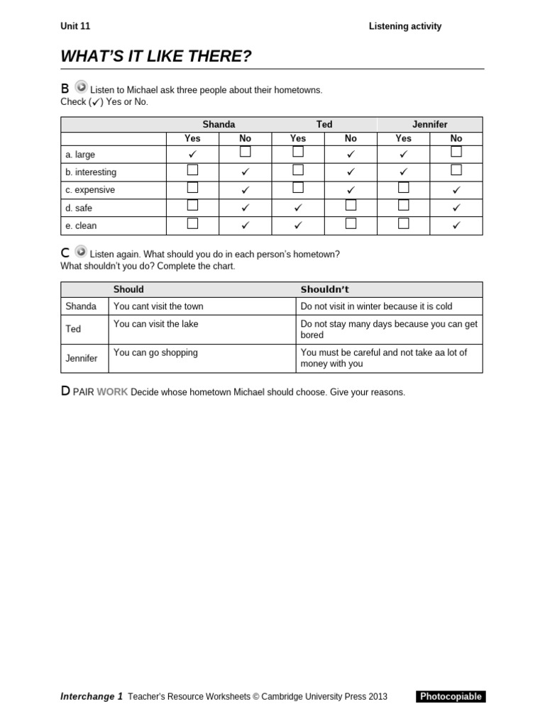 Unit 11 - Listening Activity (1) | PDF