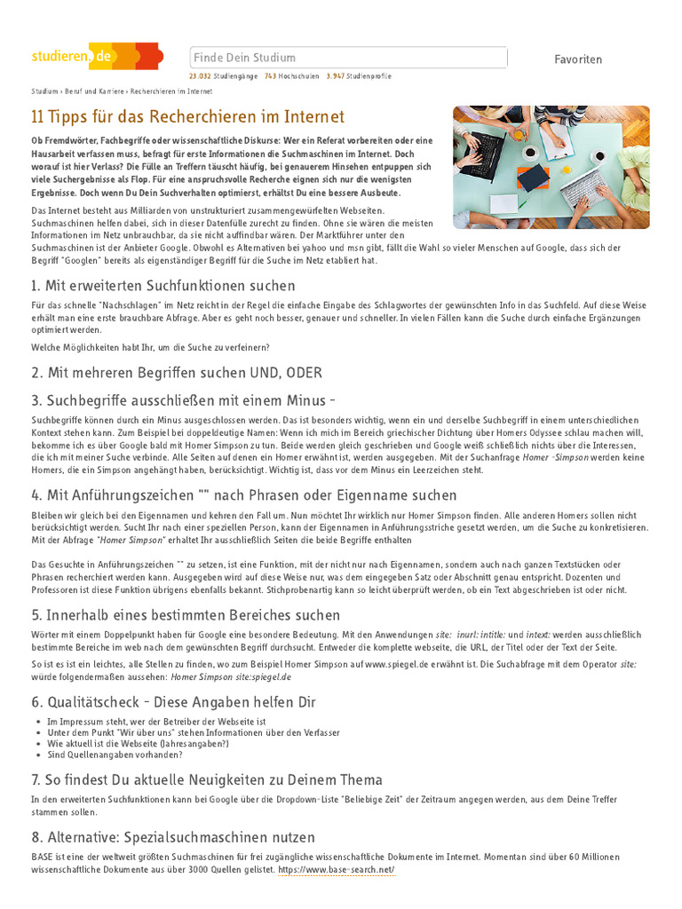 Recherchieren Im Internet | PDF