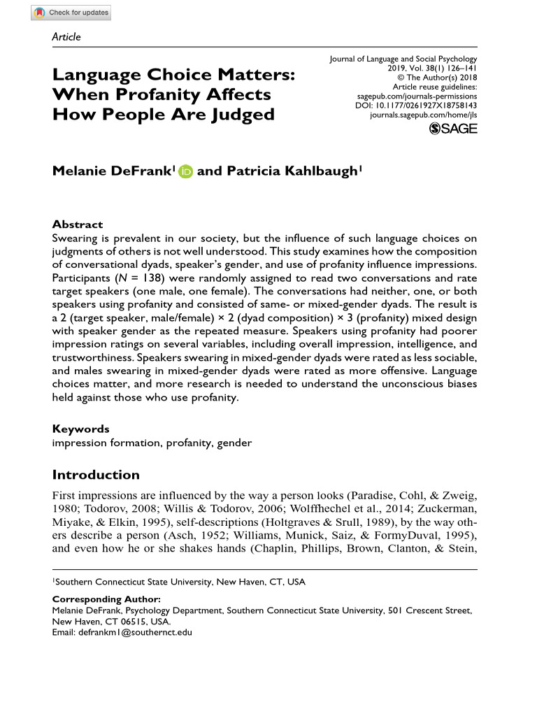 0261927 x 18758143 | PDF | Profanity | Human Communication