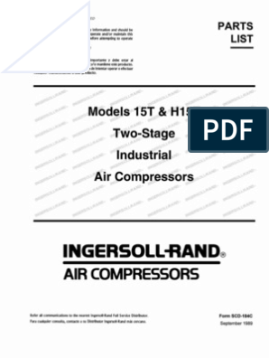 Compressor Ingersoll Rand Parts List 15t Explosion Valve
