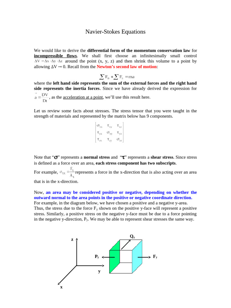 Navier Stokes Equation | PDF | Fluid Mechanics | Fluid Dynamics