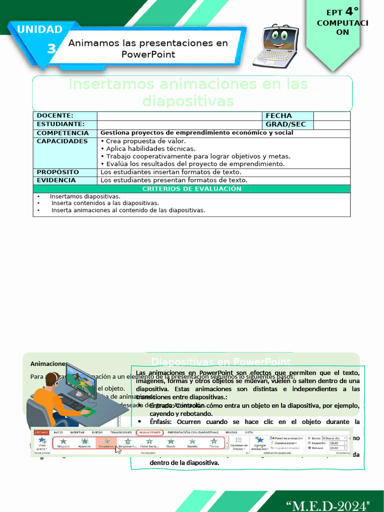 FICHA DE ACTIVIDAD EPT 4°-SEMANA 4 | PDF | Microsoft PowerPoint