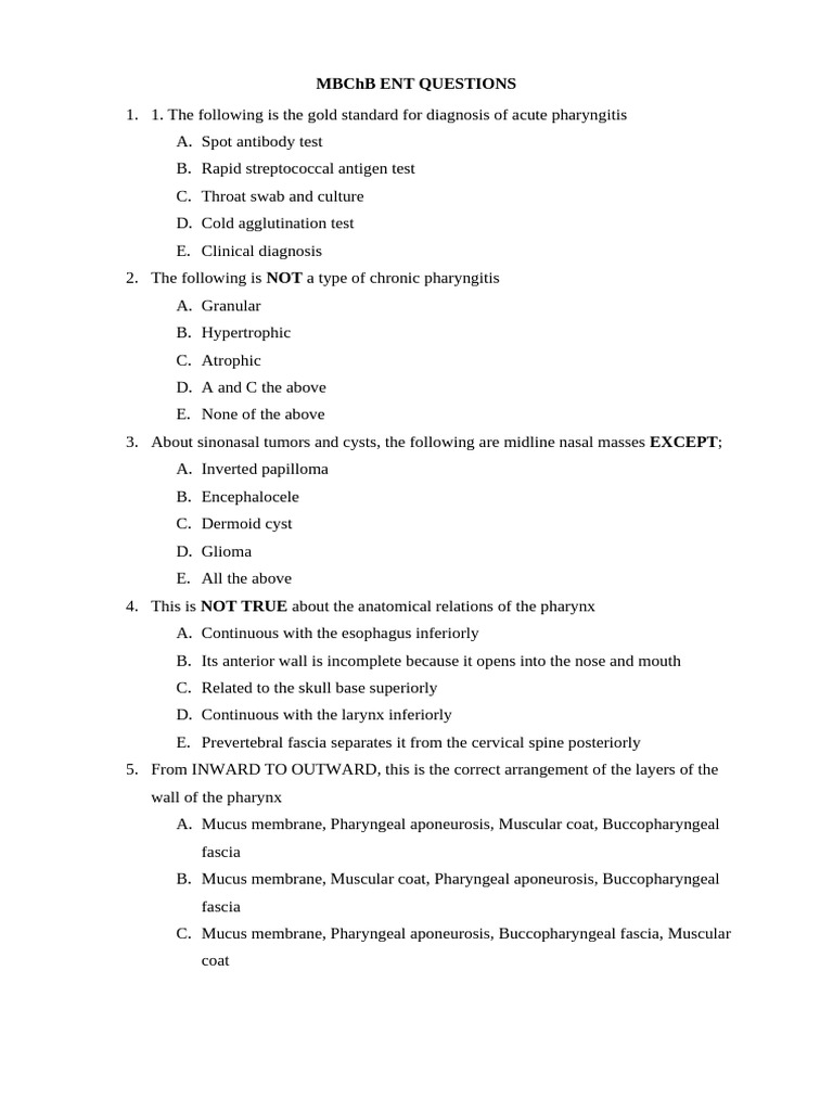 ENT 2 | PDF | Larynx | Ear