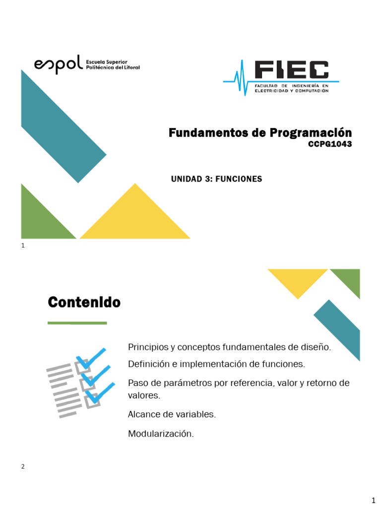 Fundamentos de Programación - Unidad 3 | PDF | Programa de computadora ...