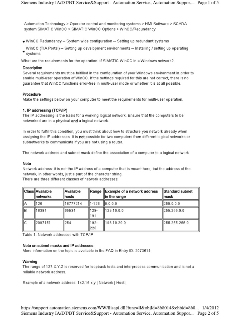 LMHOST Configuration in Server Client Using WinCC 7.0 | PDF | Ip ...