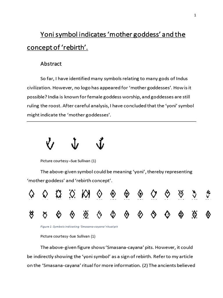 Yoni Symbol Indicates Mother Goddess And | PDF