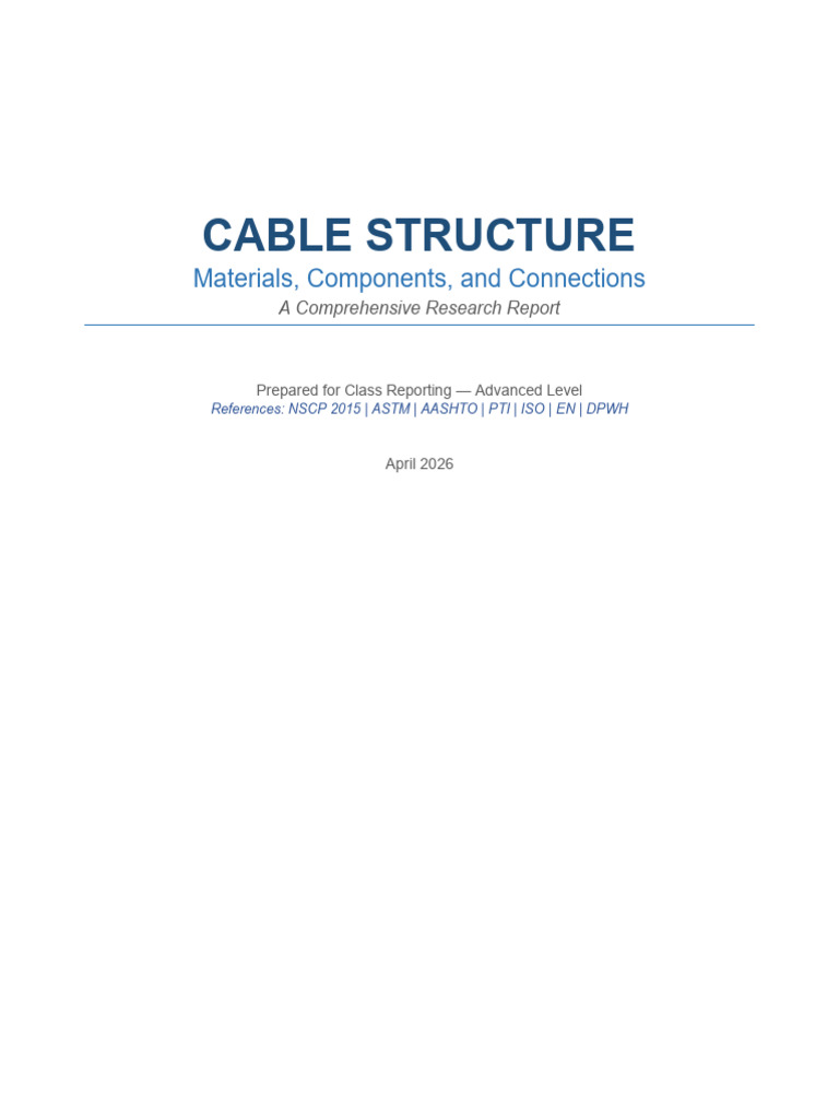 Cable Structure Research | PDF | Bridge | Wire