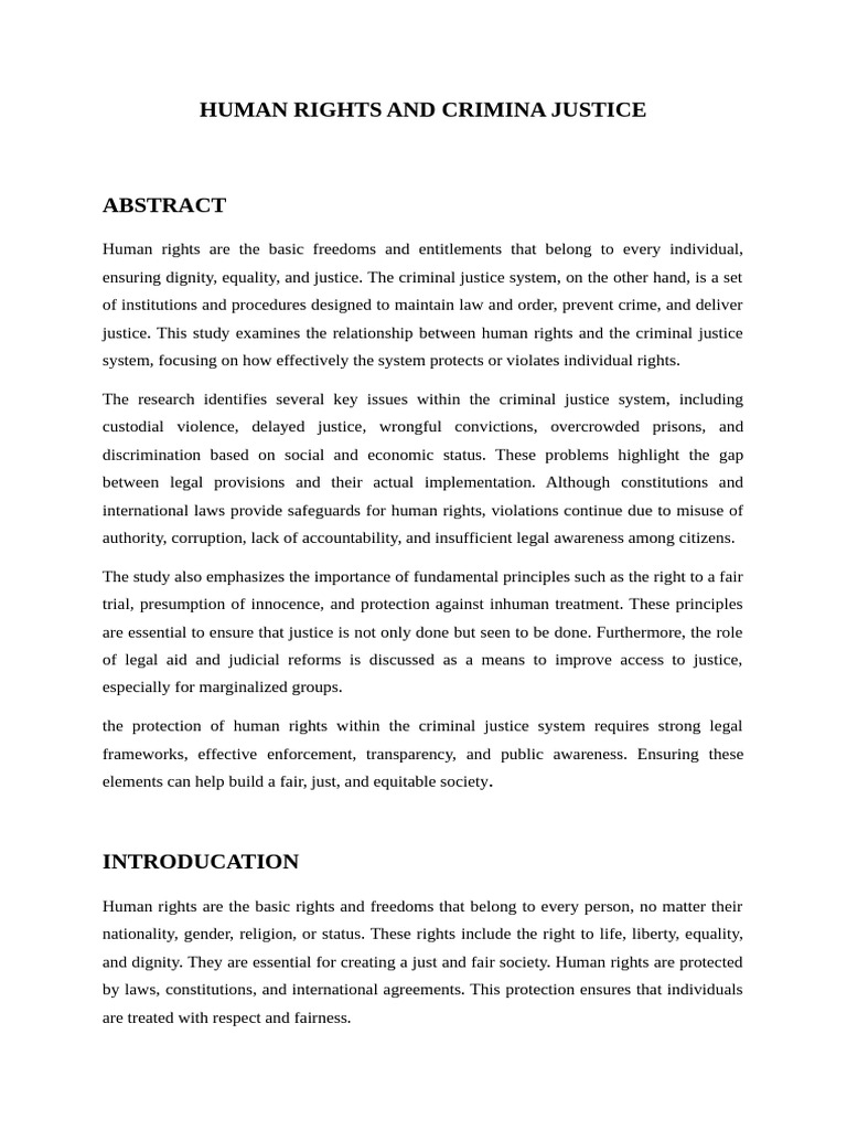 Human Rights and Crimina Justice | PDF | Justice | Crime & Violence