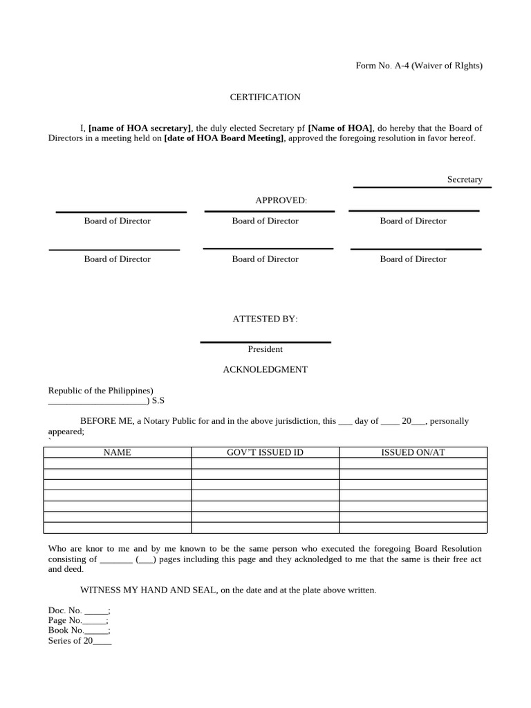 Certificate Board of Director | PDF