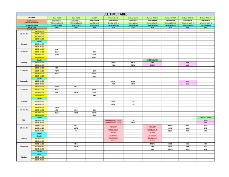 JEE_Time-Table---21st-April---26th-April-2026_FINAL.-4c8c7b86-c6b4-4b59 ...