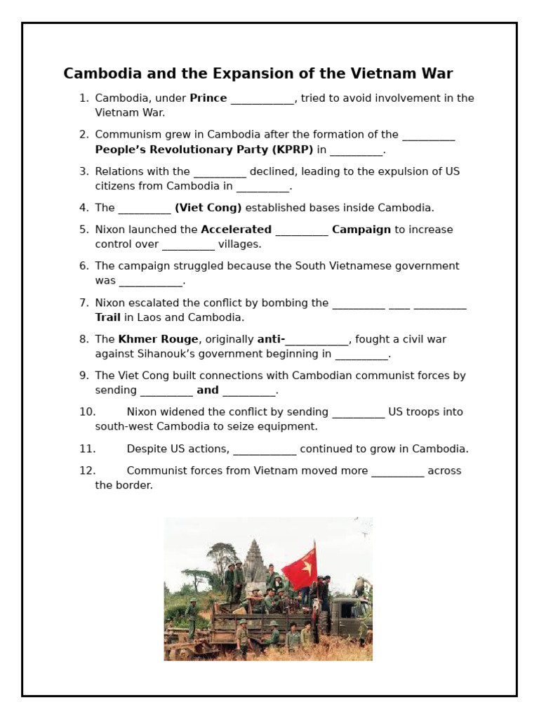 Cambodia and the Expansion of the Vietnam War | PDF