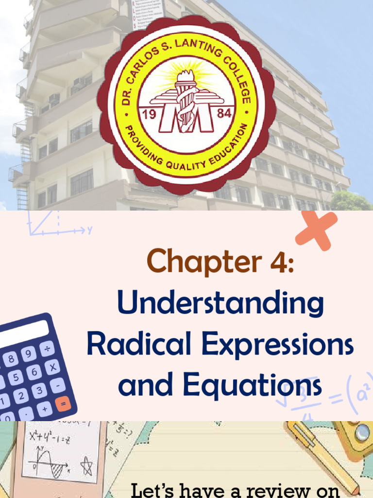 Q4 Lesson 4.4 Multiplying and Dividing Radical Expressions | PDF ...
