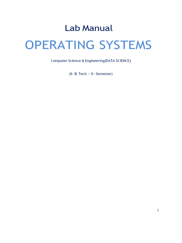 Os Lab Manualk | PDF | Operating System | Pointer (Computer Programming)