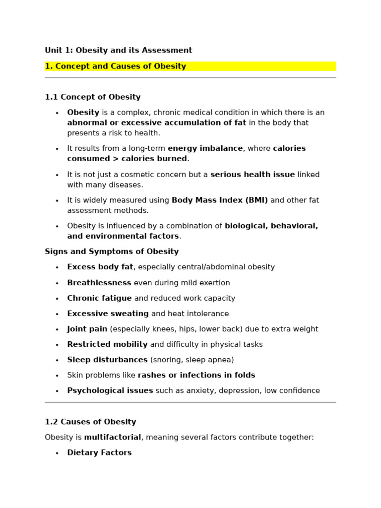 Ge Obesity Notes | PDF