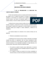 TEMA 4 LA DIRECCIÓN DE RECURSOS HUMANOS