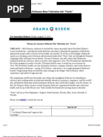 Obama for America Releases New Television Ad