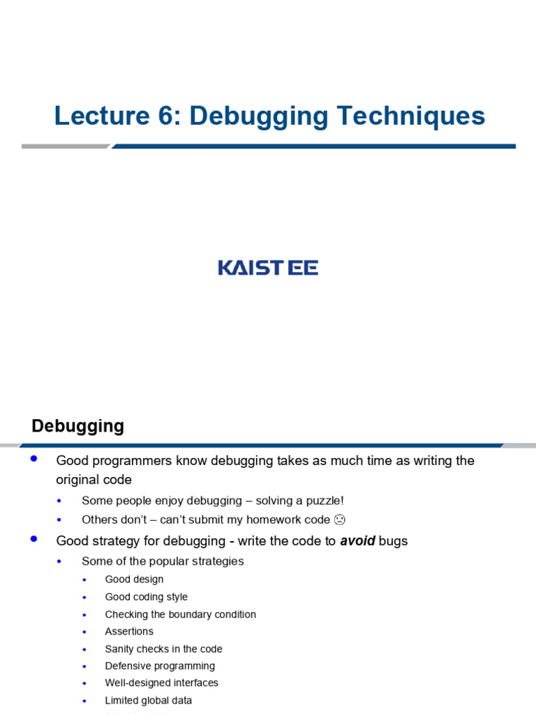 6 Debugging Techniques | PDF