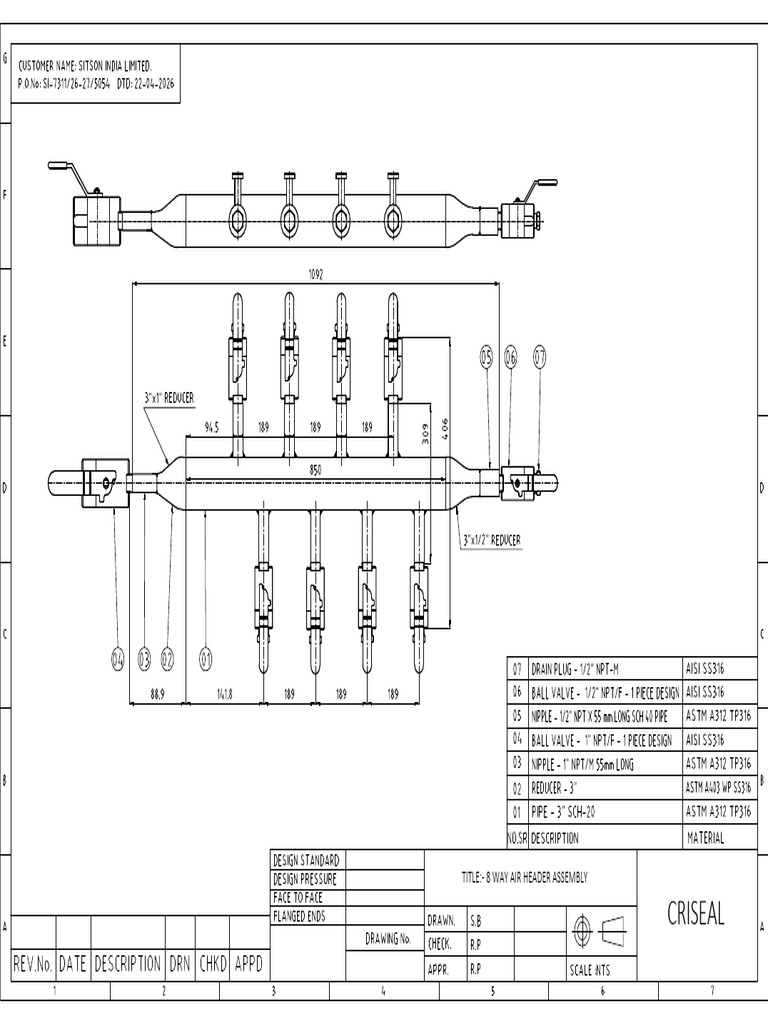 8 Way Air Header Assembly | PDF