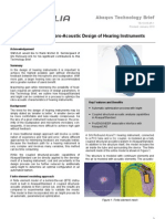 Optimization in the Vibro-Acoustic Design of Hearing Instruments 2010