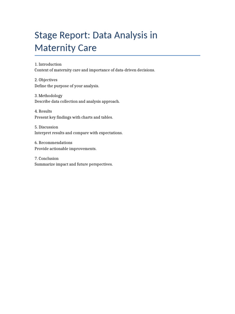Maternity Report Template | PDF