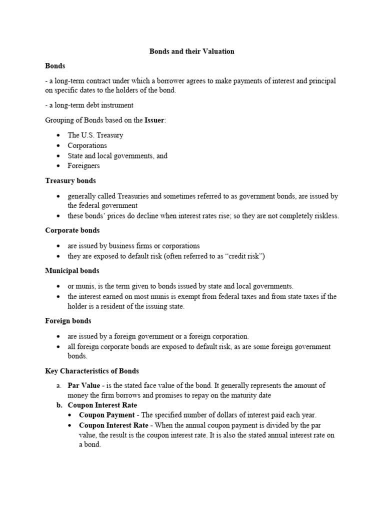 (172) Chapter 7 Handouts | PDF | Bonds (Finance) | Interest