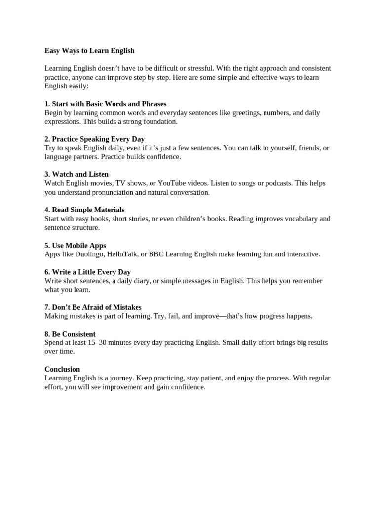 Easy Way Learning Eng | PDF