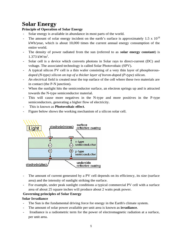 Solar Energy - Mech | PDF | Photovoltaics | Thin Film Solar Cell