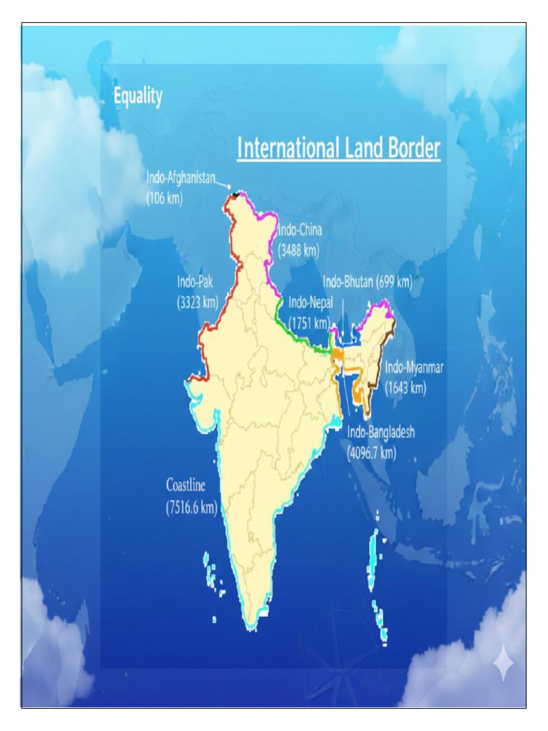 Geopolitical Border Lines of India | PDF