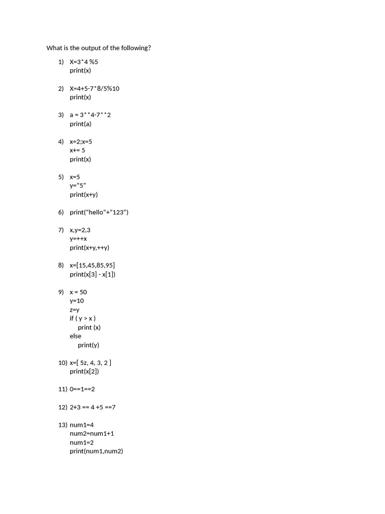 Practice Questions | PDF