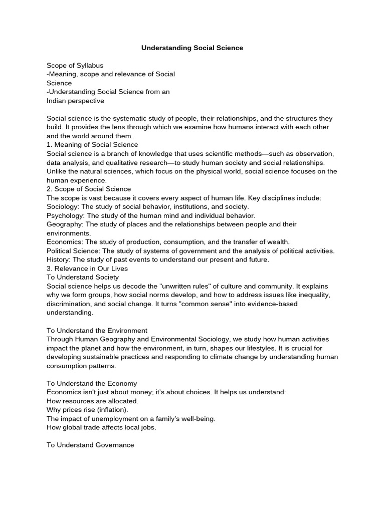 9 CHP 1 Geog - Understanding Social Science | PDF | Social Sciences ...