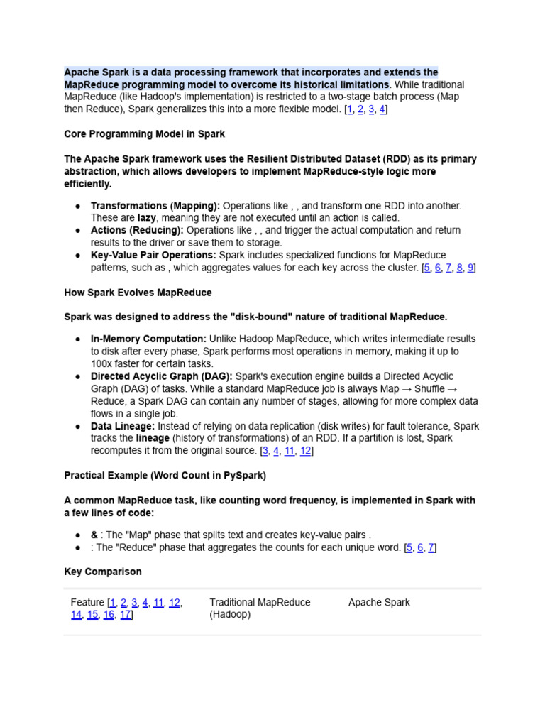 Map Reduce Programming Model With Spark | PDF | Apache Spark | Map Reduce