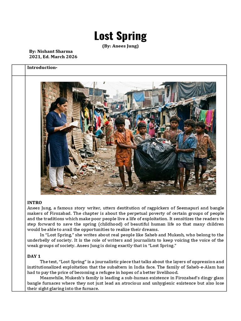 Lost Spring Notes 2026 | PDF