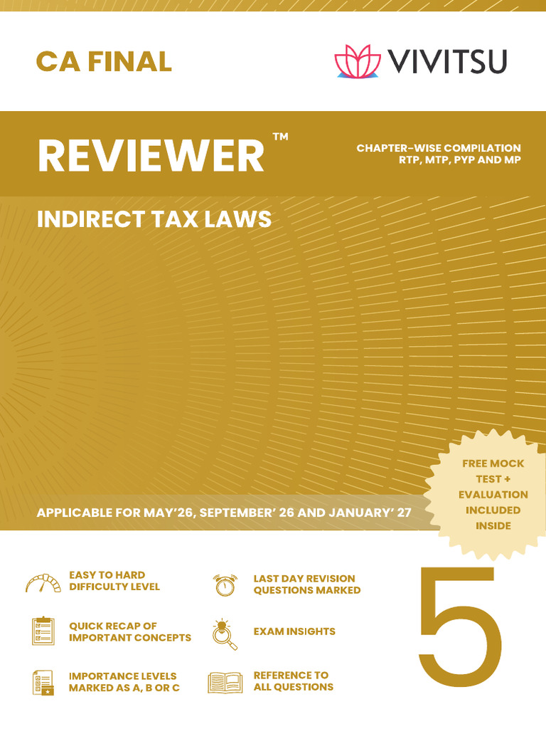 CA FInal IDT Sample 2026-New | PDF | Value Added Tax | Taxes