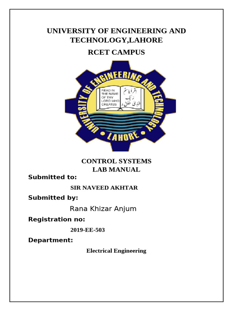 Control Systems Manual | PDF | Matlab | Function (Mathematics)
