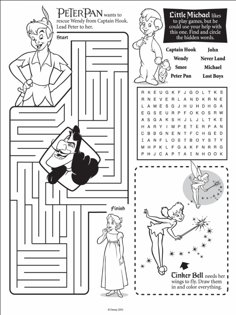 Peter Pan Activity Sheets | PDF