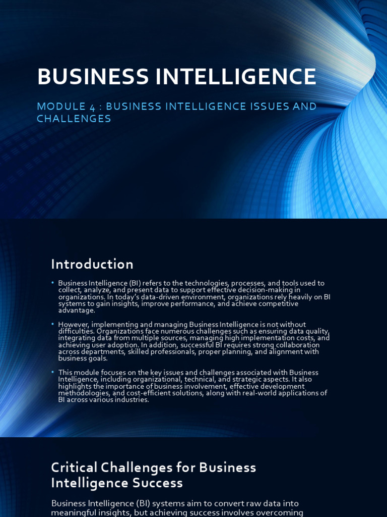 BUSINESS INTELLIGENCE unit 4 | PDF | Software Development Process ...
