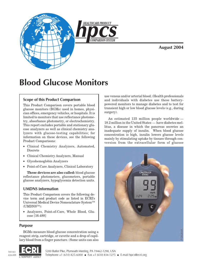 Blood Glucose Monitors | PDF | Hyperglycemia | Medical Specialties