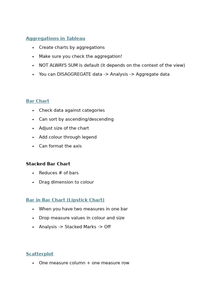 Create Charts - Tableau Data Analyst Exam | PDF | Chart | Cartesian ...