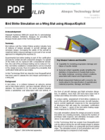 Bird Strike Simulation On A Wing Slat Using Abaqus/Explicit 2010