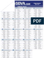 Calendario Liga BBVA 11-12