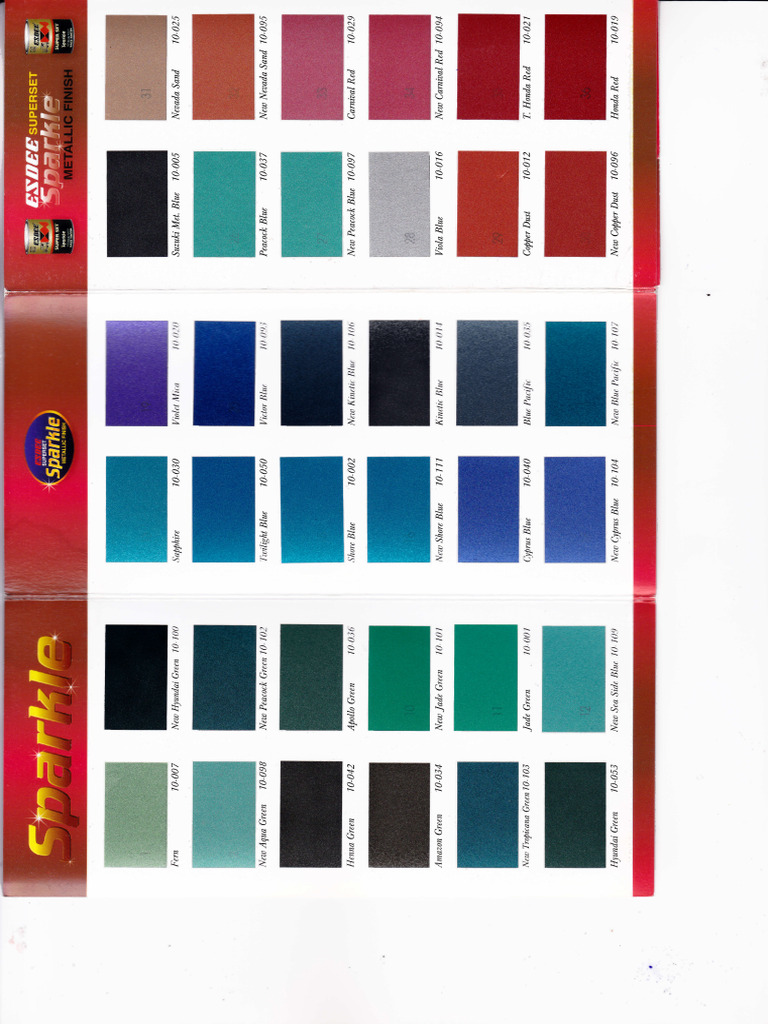 Superset Sparkle Shade Card | PDF