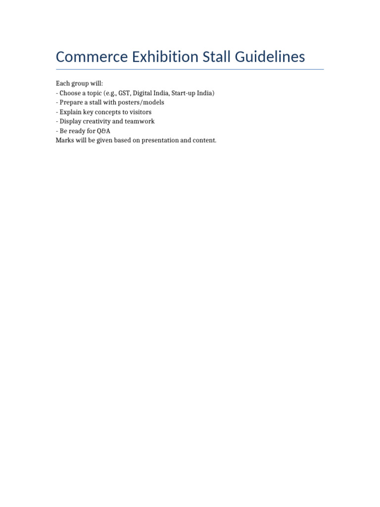 Exhibition Stall Guidelines | PDF